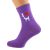 I Love Huskies Womens husky Dog Purple Socks