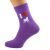 I Love Pugs Womens Dog Purple Socks