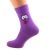Purple Funny Face Novelty Socks