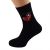 You Are Here Love Heart Design Mens Black Socks