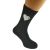 Pixelated Heart Mens Valentine Black Socks