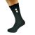 Semi Colon Design Mens Black Socks