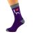 Purple & Ash Grey Unisex Socks I Love Whippets dog design
