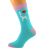 Turquoise & Pale Pink Unisex Socks I Love Boxers dog design