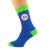 Blue & Lime Green Unisex Socks Road Sign 80th Birthday