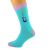 Turquoise & Pale Pink Unisex Socks Blue Music Guitar design