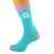 Turquoise & Pale Pink Unisex Socks DJ Record Decks design