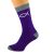Purple & Ash Grey Unisex Socks Religious Ichthus Fish design