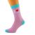 Pale Pink & Turquoise Unisex Socks I Love Cockerpoos dog design