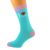 Turquoise & Pale Pink Unisex Socks Dog I Love Labrapoodles