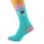 Turquoise & Pale Pink Unisex Socks I Love My Dog
