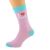 Pale Pink & Turquoise Unisex Socks I Love Golf design