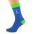 Blue & Lime Green Unisex Socks Trust me I'm a Builder