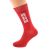Ho Ho Ho Silhoutte Women Christmas Mens Red Socks