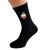 Fun Christmas Pudding Design Mens Black Socks