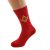 Mens Red Socks With Gold Masonic Design With G
