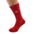 Mens Red Socks With White Masonic Design