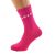 Ladies Hot Pink Love Cats Socks