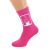Ladies Hot Pink Best Friend Cat Socks