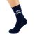 Navy Blue Happy Fathers Day Moustache Design Mens Socks