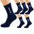 Navy Blue Wedding Socks Vertical Side Text