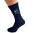 Navy Blue Wedding Socks with Bride & Groom Cartoon Figures