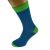 Mens Blue & Lime Green Funky Socks