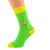 Two Colour Green & Yellow Mens Socks with Red Guitar Design