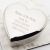 Beautifully Engraved Personalised Mother of the Bride Design Silver Heart Shaped Trinket Box
