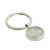 Silver Keyring with Polished Silver Lucky Sixpence (engravable)