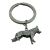 Antique Finish Pewter Alsatian German Shepherd Dog Key Ring