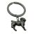 Antique Finish Pewter Pug Keyring