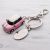 Pink Vintage Car Keyring with Engravable Tag