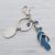 Glitzy Strap Turquoise Flip Flop Keyring (Engravable)