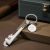 Pipe Monkey Wrench Keyring With Personalised Trolley Tag