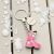 Personalised Pin Ski Boot Keyring with Trolley Tag