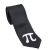 Large Pi Design Black Neck Tie