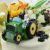 Couple on Green Tractor Cake Topper