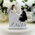 Romantic Seated Bride & Groom Love 2D Statuette / Cake Topper