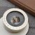 Personalised with Photo Silver Finish Metal Desk World Time Indicator Paperweight & Magnifying Glass 