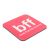 Red bff Novelty Coaster