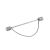 Engine Turned Ends Rhodium Plated Collar Pin