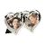 Interlocking Twin Hearts Crystal Encrusted Silver Plated Photo Frame