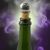 English Made Pewter and Cork Skull Gothic Wine Bottle Stopper in Gift Pouch