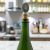 English Made Pewter and Cork Green Women Wine Bottle Stopper in Gift Pouch