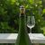 English Made Pewter Curling Stone Wine Bottle Stopper in Gift Pouch