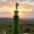 English Made Pewter Bagpiper Wine Bottle Stopper in Gift Pouch