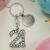 Personalised English Made Pewter with Gems 21 Keyring in Gift Pouch