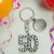 Personalised English Made Pewter with Gems 50 Keyring in Gift Pouch
