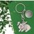 Personalised English Made Pewter Bunny Rabbit with Gems Keyring
